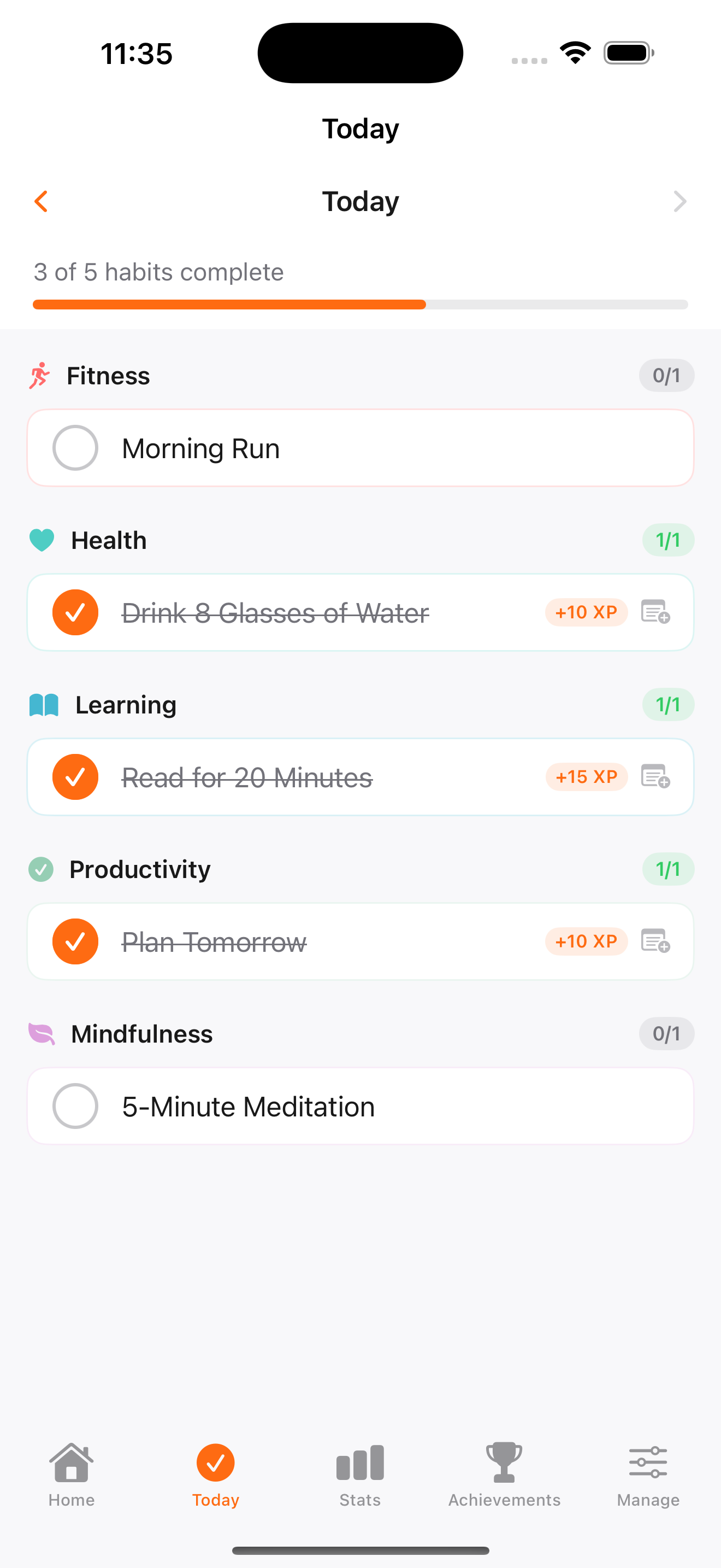 Habitave today screen